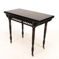Gillows attributed. An Aesthetic Movement Ebonised games and card table - Thumbnail 8