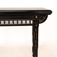 Gillows attributed. An Aesthetic Movement Ebonised games and card table - Thumbnail 16