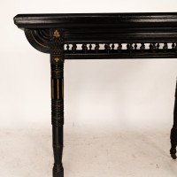 Gillows attributed. An Aesthetic Movement Ebonised games and card table - Thumbnail 15