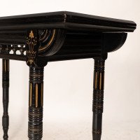 Gillows attributed. An Aesthetic Movement Ebonised games and card table - Thumbnail 17