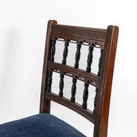 Bruce Talbert for Gillows. A pair of Aesthetic Movement walnut dining chairs - Thumbnail 11