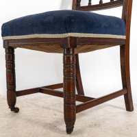 Bruce Talbert for Gillows. A pair of Aesthetic Movement walnut dining chairs - Thumbnail 14