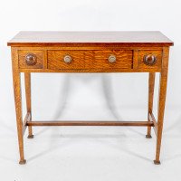 Shapland & Petter. Oak Arts & Crafts Hall/side Table or Small Desk - Thumbnail 2
