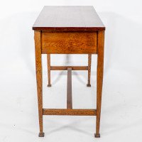 Shapland & Petter. Oak Arts & Crafts Hall/side Table or Small Desk - Thumbnail 4