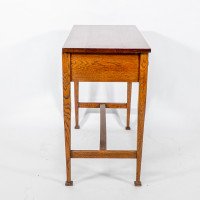 Shapland & Petter. Oak Arts & Crafts Hall/side Table or Small Desk - Thumbnail 5