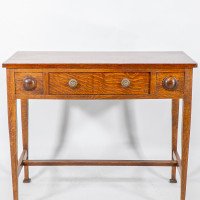 Shapland & Petter. Oak Arts & Crafts Hall/side Table or Small Desk - Thumbnail 6