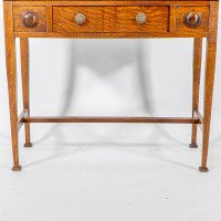 Shapland & Petter. Oak Arts & Crafts Hall/side Table or Small Desk - Thumbnail 7