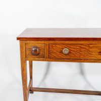 Shapland & Petter. Oak Arts & Crafts Hall/side Table or Small Desk - Thumbnail 9