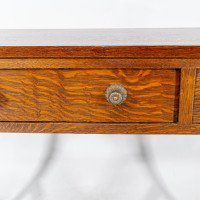 Shapland & Petter. Oak Arts & Crafts Hall/side Table or Small Desk - Thumbnail 12