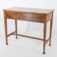 Shapland & Petter. Oak Arts & Crafts Hall/side Table or Small Desk - Thumbnail 20