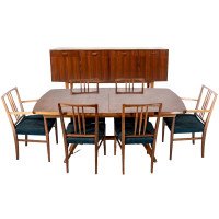 Gordon Russell. Designer W. H. Russell. Rosewood & Mahogany 'Burford' Dining Suite