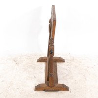 English Oak Cotswold Style Dressing Table Mirror with Turned Acorn Finials - Thumbnail 5