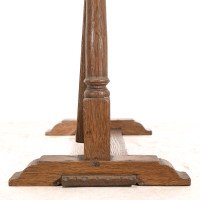 English Oak Cotswold Style Dressing Table Mirror with Turned Acorn Finials - Thumbnail 12
