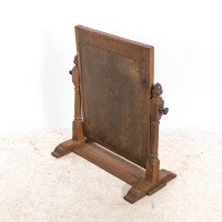English Oak Cotswold Style Dressing Table Mirror with Turned Acorn Finials - Thumbnail 13