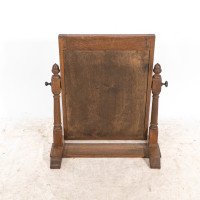 English Oak Cotswold Style Dressing Table Mirror with Turned Acorn Finials - Thumbnail 14