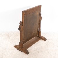 English Oak Cotswold Style Dressing Table Mirror with Turned Acorn Finials - Thumbnail 15
