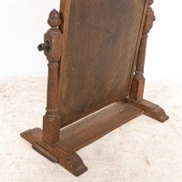 English Oak Cotswold Style Dressing Table Mirror with Turned Acorn Finials - Thumbnail 18