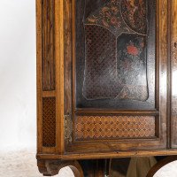 Gillow & Co., Thomas Jeckyll Attributed, anglo-Japanese Marquetry Corner Cupboard - Thumbnail 9