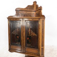 Gillow & Co., Thomas Jeckyll Attributed, anglo-Japanese Marquetry Corner Cupboard - Thumbnail 2