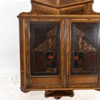 Gillow & Co., Thomas Jeckyll Attributed, anglo-Japanese Marquetry Corner Cupboard - Thumbnail 10