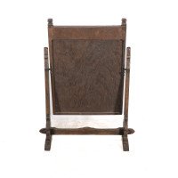 English Oak Gothic Style Dressing Table Mirror with Castellated Top - Thumbnail 11