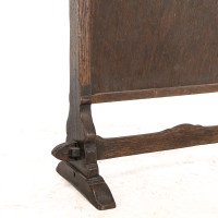 English Oak Gothic Style Dressing Table Mirror with Castellated Top - Thumbnail 15