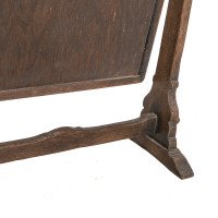 English Oak Gothic Style Dressing Table Mirror with Castellated Top - Thumbnail 16