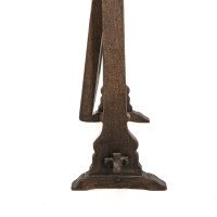 English Oak Gothic Style Dressing Table Mirror with Castellated Top - Thumbnail 17