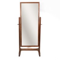 Gordon Russell. Arts & Crafts Oak floor standing full length dressing mirror - Thumbnail 2