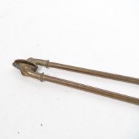 An Arts & Crafts Set of Brass Fire Dogs & Matching Utensils - Thumbnail 17