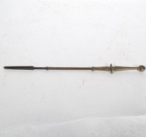 An Arts & Crafts Set of Brass Fire Dogs & Matching Utensils - Thumbnail 18