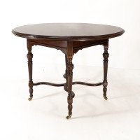 Collinson & Lock, attributed. An Aesthetic Movement Walnut Circular Center Table - Thumbnail 6