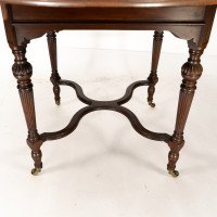 Collinson & Lock, attributed. An Aesthetic Movement Walnut Circular Center Table - Thumbnail 13