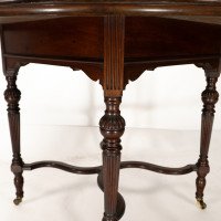 Collinson & Lock Attributed, Aesthetic Movement Walnut Circular Centre Table - Thumbnail 15