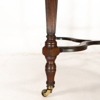 Collinson & Lock, attributed. An Aesthetic Movement Walnut Circular Center Table - Thumbnail 18