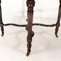 Collinson & Lock, attributed. An Aesthetic Movement Walnut Circular Center Table - Thumbnail 17