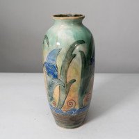Frank Brangwyn for Royal Doulton. A Pair of Hand Painted Vases - Thumbnail 6