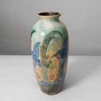 Frank Brangwyn for Royal Doulton. A Pair of Hand Painted Vases - Thumbnail 5