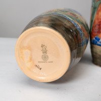 Frank Brangwyn for Royal Doulton. A Pair of Hand Painted Vases - Thumbnail 13