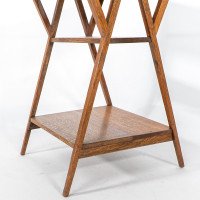Liberty & Co., attributed. Arts & Crafts Oak Three-tier Side Table with Angle Supports - Thumbnail 17