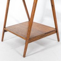 Liberty & Co., attributed. Arts & Crafts Oak Three-tier Side Table with Angle Supports - Thumbnail 18
