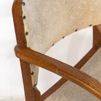 Heal's, art Deco Oak Armchairs with Rounded Arms, Set of Four - Thumbnail 10