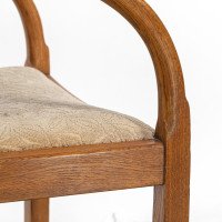 Heal's, art Deco Oak Armchairs with Rounded Arms, Set of Four - Thumbnail 15