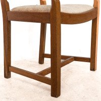 Heal's, art Deco Oak Armchairs with Rounded Arms, Set of Four - Thumbnail 16