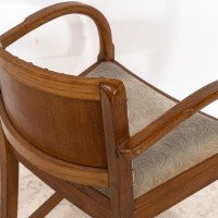 Heal's, art Deco Oak Armchairs with Rounded Arms, Set of Four - Thumbnail 18