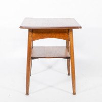 Inglesant of Leicester. Arts & Crafts Oak Two-tier Side Table - Thumbnail 4