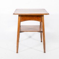 Inglesant of Leicester. Arts & Crafts Oak Two-tier Side Table - Thumbnail 6