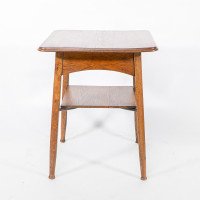 Inglesant of Leicester. Arts & Crafts Oak Two-tier Side Table - Thumbnail 8