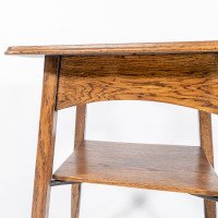 Inglesant of Leicester. An Arts & Crafts Oak Two-tier Side Table - Thumbnail 14