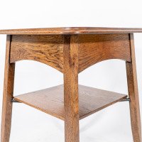 Inglesant of Leicester. Arts & Crafts Oak Two-tier Side Table - Thumbnail 13